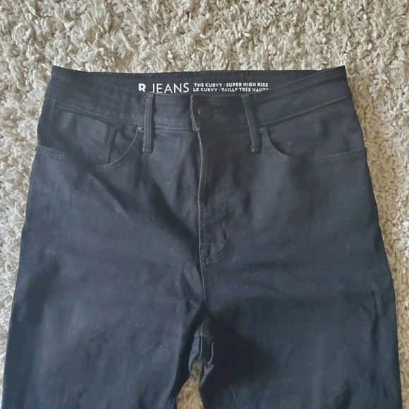 R Jeans The Curvy Super High Rise Black Denim Jeans (29) - Picture 6 of 7